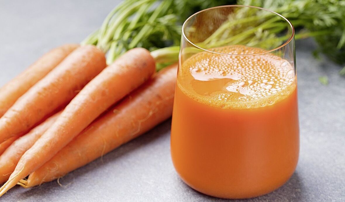 suco de cenoura para desparasitação